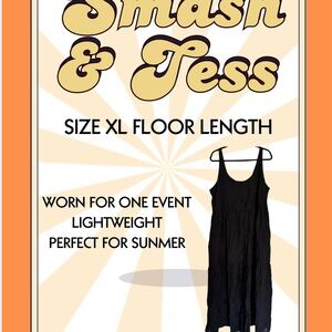 Smash + Tess Black Floor Length Dress